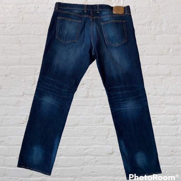 TRUE CRAFT Mens Denim Distressed Straight Jeans - Picture 5 of 16